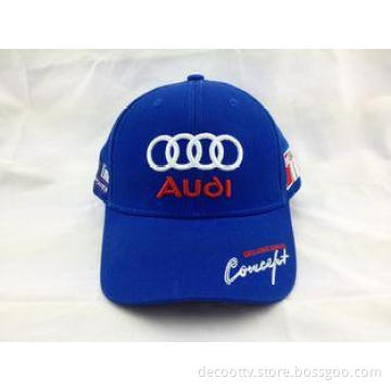 100% Cotton 3D Raised Embroidery Baseball Cap Blue Promotio